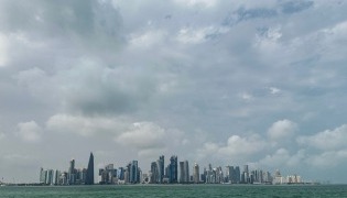 A photograph shows Doha's skyline on March 10, 2026. Photo by AFP