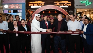 Officials and participants during the opening ceremony. 