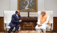 Indian Prime Minister Narendra Modi meeting Chairman of LuLu Group Yusuffali M A.