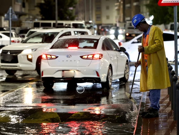 Photo of Doha streets during the rain on March 26, 2026. Photo by Salim Matramkot / The Peninsula Qatar