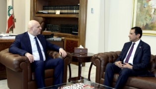 President of Lebanon H E General Joseph Aoun meeting Ambassador of Qatar to Lebanon H E Sheikh Saud bin Abdulrahman Al-Thani yesterday.
