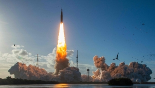 The Artemis II crewed lunar mission lifts off from Pad 39B at Kennedy Space Center in Cape Canaveral, Florida, on April 1, 2026. (Photo by Jim Watson / AFP) 