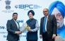 India's Minister of Petroleum and Natural Gas, H E Hardeep Singh Puri with the Ambassador of India to Qatar, H E Vipul and the President of IBPC Qatar,  Thaha Muhammed Abdul Kareem during the event.