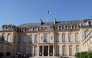 The main entrance to the Elysee palace is pictured in Paris on July 1, 2025. Photo by Ludovic MARIN / AFP