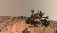 (Files) This NASA photo released June 7, 2018, shows a low-angle self-portrait of NASA's Curiosity Mars rover vehicle at the site from which it reached down to drill into a rock target called 
