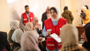 Graduates attending a course held as part of the project.