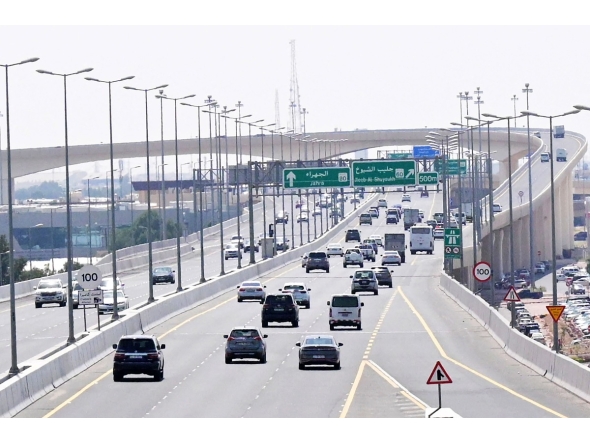 Vehicles drive along a highway in Kuwait City on April 22, 2026, amid a regional ceasefire. Photo by YASSER AL-ZAYYAT / AFP