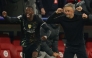 Paris Saint-Germain's Spanish head coach Luis Enrique (R) and his players including Paris Saint-Germain's French forward #10 Ousmane Dembele (L) celebrate after the UEFA Champions League second-leg, semi-final football match between FC Bayern Munich and Paris Saint-Germain (PSG) in Munich, southern Germany on May 6, 2026. (Photo by Odd ANDERSEN / AFP)