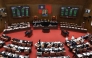 Taiwan's parliament members approve a 25 billion USD defence spending bill at Legislative Yuan chamber in Taipei on May 8, 2026. (Photo by I-Hwa Cheng / AFP)