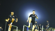 Qatar players during a training session.