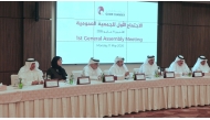QC Chairman Sheikh Khalifa bin Jassim bin Mohammed Al Thani with other officials during the meeting.