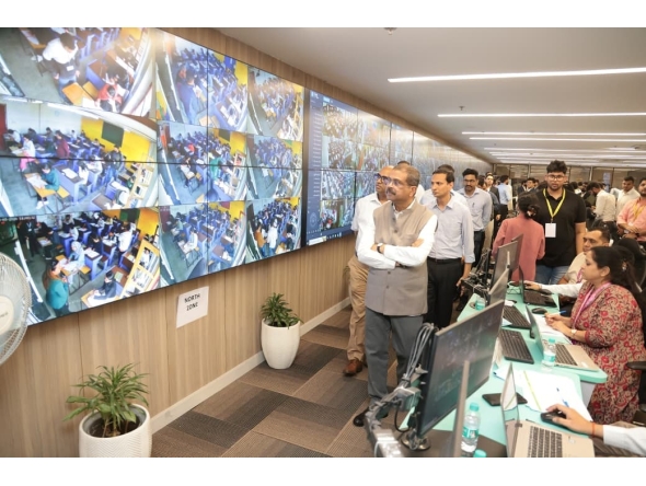 Union Minister of Education @dpradhanbjp visits the headquarters of the National Testing Agency ( @NTA_Exams )