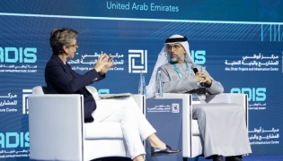 Minister of Energy and Infrastructure, H E Suhail Mohamed Al-Mazrouei of the United Arab Emirates in conversation with CNN Abu Dhabi’s Becky Anderson during the ongoing Abu Dhabi Infrastructure Summit (ADIS) 2026, yesterday.   
