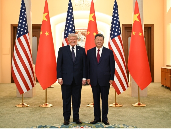 Chinese President Xi Jinping holds a banquet to welcome U.S. President Donald Trump on his state visit to China at the Great Hall of the People in Beijing, capital of China, May 14, 2026. (Xinhua/Li Xiang)