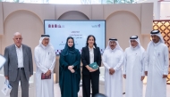 Content supervisor and lead trainer at the BilAraby initiative, Souhila Abada; Writer and Editor-in-Chief of Al Sharq newspaper, Jaber Al Harami; and Director of the Qatar Reads initiative at Qatar National Library (QNL), Fatima Al Malki with others at the event.