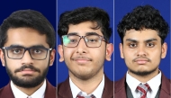 From left: Shubham Tejas Mehta, Advik Jain, and Priyansh Kailashchandra Nainwal