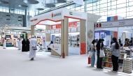 Visitors at the Doha International Book Fair.
