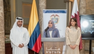 Ambassador of Colombia H E Odette David with Director General of Katara Professor Dr. Khalid bin Ibrahim Al-Sulaiti during the event.