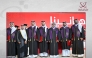 Director of the Diplomatic Institute, H E Dr Abdulaziz Al Horr with graduated diplomats during the ceremony.