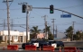 Orange County sheriff deputies block Western Avenue at Katella Avenue as roads remain closed after a chemical leak in Garden Grove, California, on May 24, 2026. (Photo by Blake Fagan / AFP)