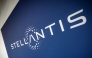 (Files) This photograph shows the Stellantis logo at the Stellantis multinational car manufacturer's plant in Poissy, west of Paris on April 16, 2026. (Photo by Simon Wohlfahrt / AFP)
