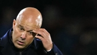 (Files) Liverpool's Dutch manager Arne Slot reacts after the final whistle in the English Premier League football match between Brentford and Liverpool at the Gtech Community Stadium in London on October 25, 2025. (Photo by Glyn Kirk / AFP) 