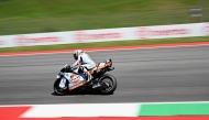 Trackhouse MotoGP Team's Spanish rider Raul Fernandez takes part in the sprint on the eve of the Italian Moto GP Grand Prix at Mugello circuit, in Mugello, near Florence, on May 30, 2026. (Photo by Andreas SOLARO / AFP)
