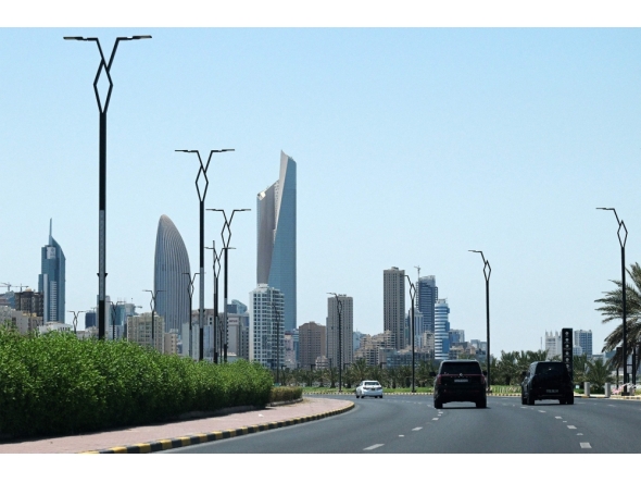 Vehicles move along a main road in Kuwait City on June 2, 2026. (Photo by Yasser al-Zayyat / AFP)