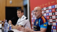 Spain's coach Luis de la Fuente attends a press conference ahead of the friendly football match against Iraq and ahead of the FIFA World Cup 2026 at the Ciudad del Futbol in Las Rozas, outside Madrid, on June 3, 2026. (Photo by Oscar Del Pozo / AFP)