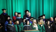  Afghan students during the graduation ceremony.
