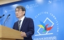 Rho Tae-ak, chairman of the National Election Commission, speaks as he apologises for the shortage of ballot papers in Gwacheon on June 5, 2026. (Photo by YONHAP / AFP) 
