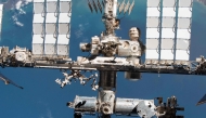 This handout image released by NASA on September 19, 2024 shows the International Space Station's US segment and portions of the Russian segment are pictured from the SpaceX Crew Dragon Endeavour during a fly around of the orbiting lab that took place following its undocking from the Harmony module痴 space-facing port on Nov. 8, 2021. Photo by Handout / NASA / AFP