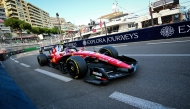 Ferrari's British driver Lewis Hamilton takes part in the second practice session at the Monaco street circuit in Monaco, ahead of the Monaco Formula 1 Grand Prix, on June 5, 2026. (Photo by Andrej ISAKOVIC / AFP)