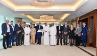 QBA Board Member Sheikh Nawaf Nasser bin Khaled Al Thani, Chairman of the Canadian Qatari Business Forum Philippe Couillard with other officials during the meeting.