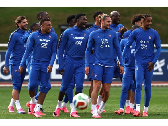 France players during a training session. (AFP)