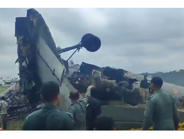 Screen grab of a video being shared on social media.  