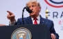U.S. President Donald Trump takes questions from the media at a press conference during the G7 Leaders' Summit on June 17, 2026 in Evian-les-Bains, France. (Photo by Anna Moneymaker / GETTY IMAGES NORTH AMERICA / Getty Images via AFP)