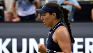 Jessica Pegula of the US celebrates after winning the women's singles semi-final match against Belarus' Aryna Sabalenka at the WTA500 Berlin Tennis Open tournament in Berlin on June 20, 2026. Pegula wins 4-6, 7-6, 0-6. (Photo by John MACDOUGALL / AFP)
