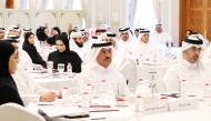 Secretary-General of the Ministry of Foreign Affairs H E Dr. Ahmed bin Hassan Al Hammadi with other officials during the event.