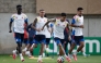 Colombia's midfielder Gustavo Puerta #14 takes part in a training session ahead of the 2026 World Cup match against DR Congo at Academia Atlas FC in Guadalajara on Monday. AFP