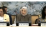 NHRC Chairperson H E Maryam bint Abdullah Al Attiyah speaking at the event.