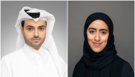 Chief Strategy Officer at Invest Qatar Dr. Hamad Rashid Al-Naimi (left) and Director of Qatar Funds at QIA Haya Al Ghanim.