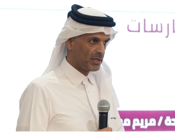 Vice Chairman of QICCA Sheikh Dr. Thani bin Ali Al Thani delivering speech