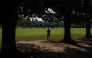 A man looks on at Centennial Park during an extreme-heat warning in Nashville, Tennessee. The heat wave, stretching from the Midwest to the East Coast, will affect as many as 90 million Americans. (Photo by Seth Herald /AFP)
