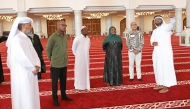 Speaker of the Parliament of the Republic of Mozambique H E Margarida Adamugi Talapa with other officials visiting the mosque.