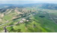 An aerial drone photo taken on June 28, 2026 shows a view of the Wulanmaodu pasture in Horqin Right Wing Front Banner, Hinggan League, north China's Inner Mongolia Autonomous Region. (Xinhua/Bei He)
