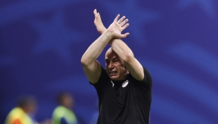 Egypt's head coach Hossam Hassan reacts. Photo by Buda Mendes/Getty Images/AFP 