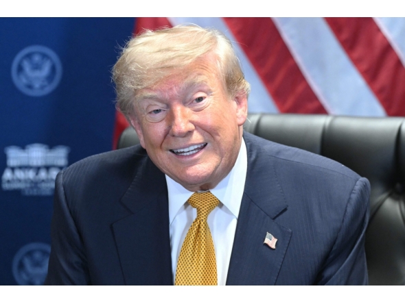 US President Donald Trump speaks as he meets with NATO Secretary General on the sidelines of the NATO summit in Ankara, on July 8, 2026. (Photo by Saul Loeb / AFP)