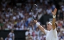 Czech Republic's Karolina Muchova celebrates beating US player Coco Gauff in Wimbledon, southwest London, on July 9, 2026. (Photo by Henry Nicholls / AFP)
