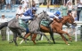 Fakhira (front) with Christophe Soumillon in the saddle competes during the 1900m race. 